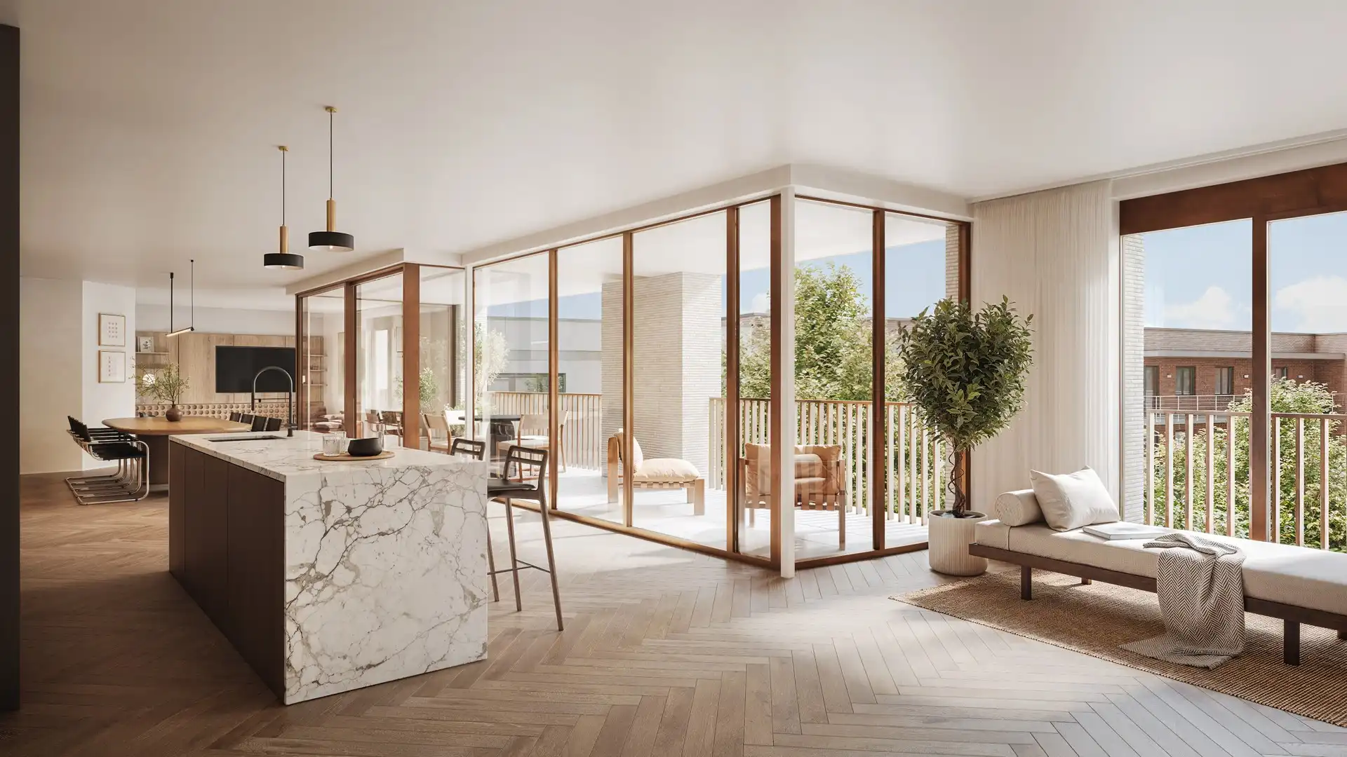 IVY – Penthouse in kleinschalig nieuwbouwproject aan het Bruulpark in centrum Leuven foto {{pictureIndex}}