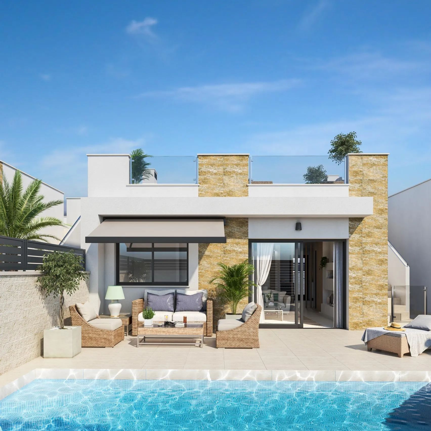 Ervaar luxe en ontspanning in deze exclusieve nieuwbouw villa’s in Rojales! foto {{pictureIndex}}