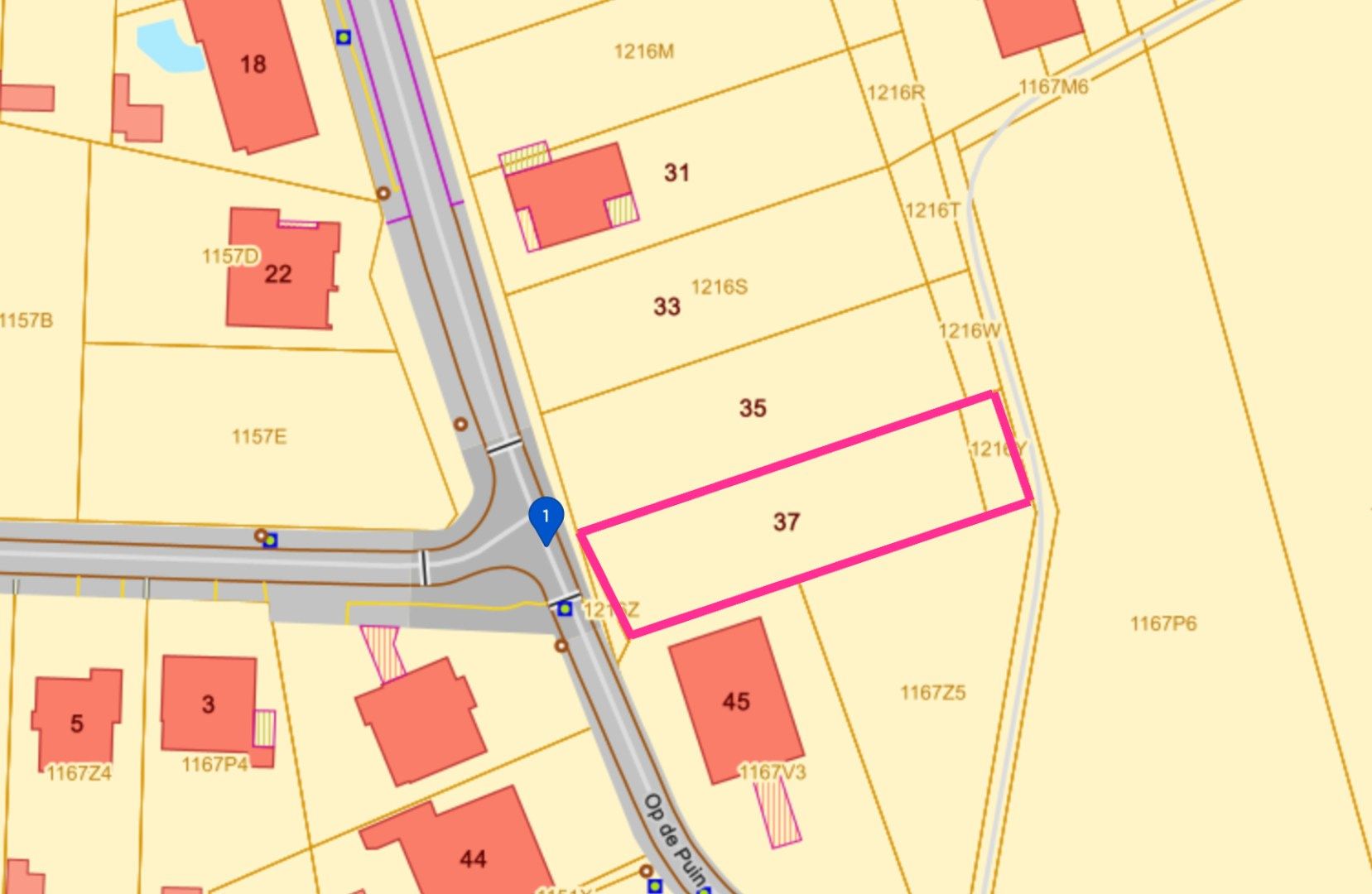 Bouwgrond voor open bebouwing van 1038 m² foto 2