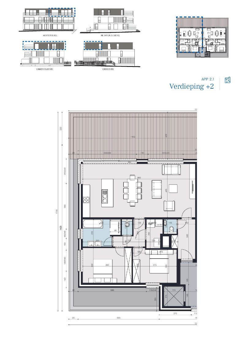 Denderleeuw, Anjelierenlaan - Steenweg - Fase 3 (Anjelierenlaan) - appartementen: Lot 12B/2.1 foto 2