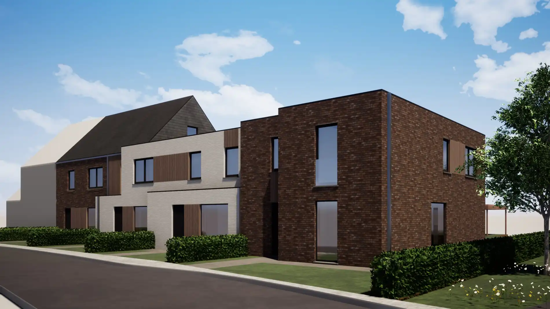 Ruime halfopen nieuwbouwwoning met uitweg op centrale ligging te Eernegem foto 2