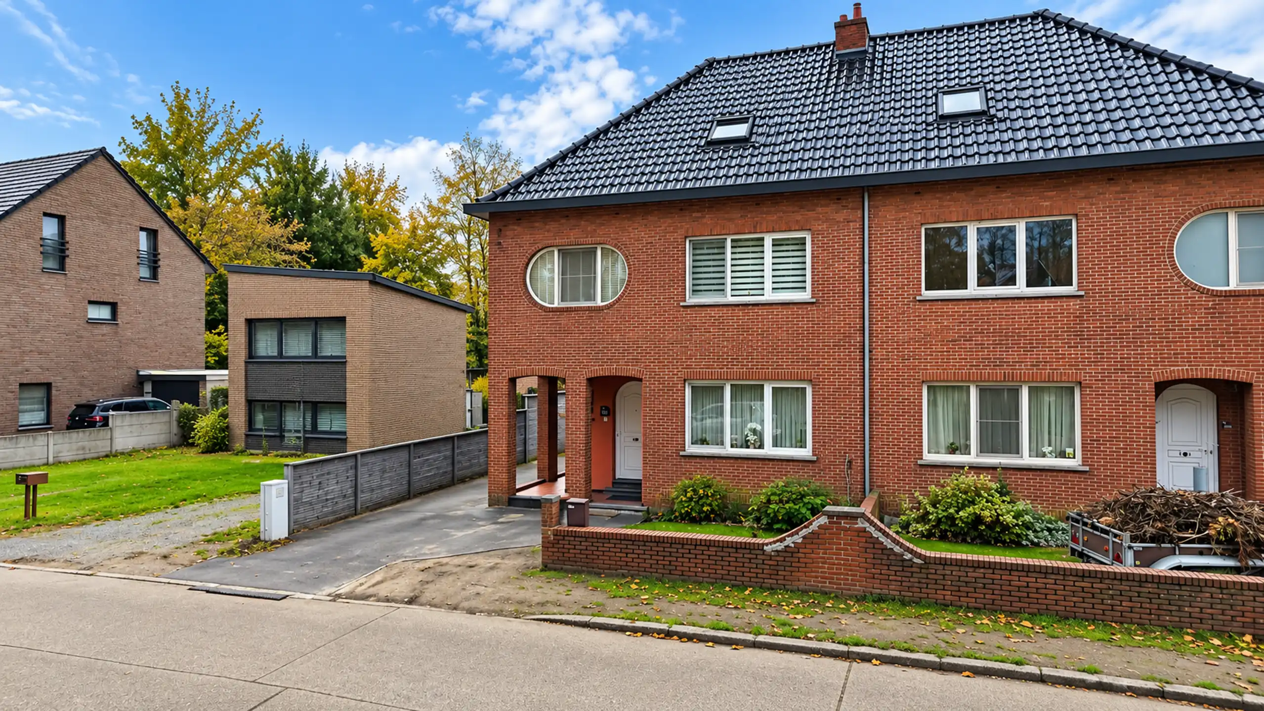Instapklare halfopen bebouwing met zonnige tuin en garagebox foto 35