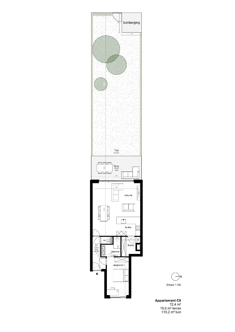 Gelijkvloers appartement met tuin foto 4