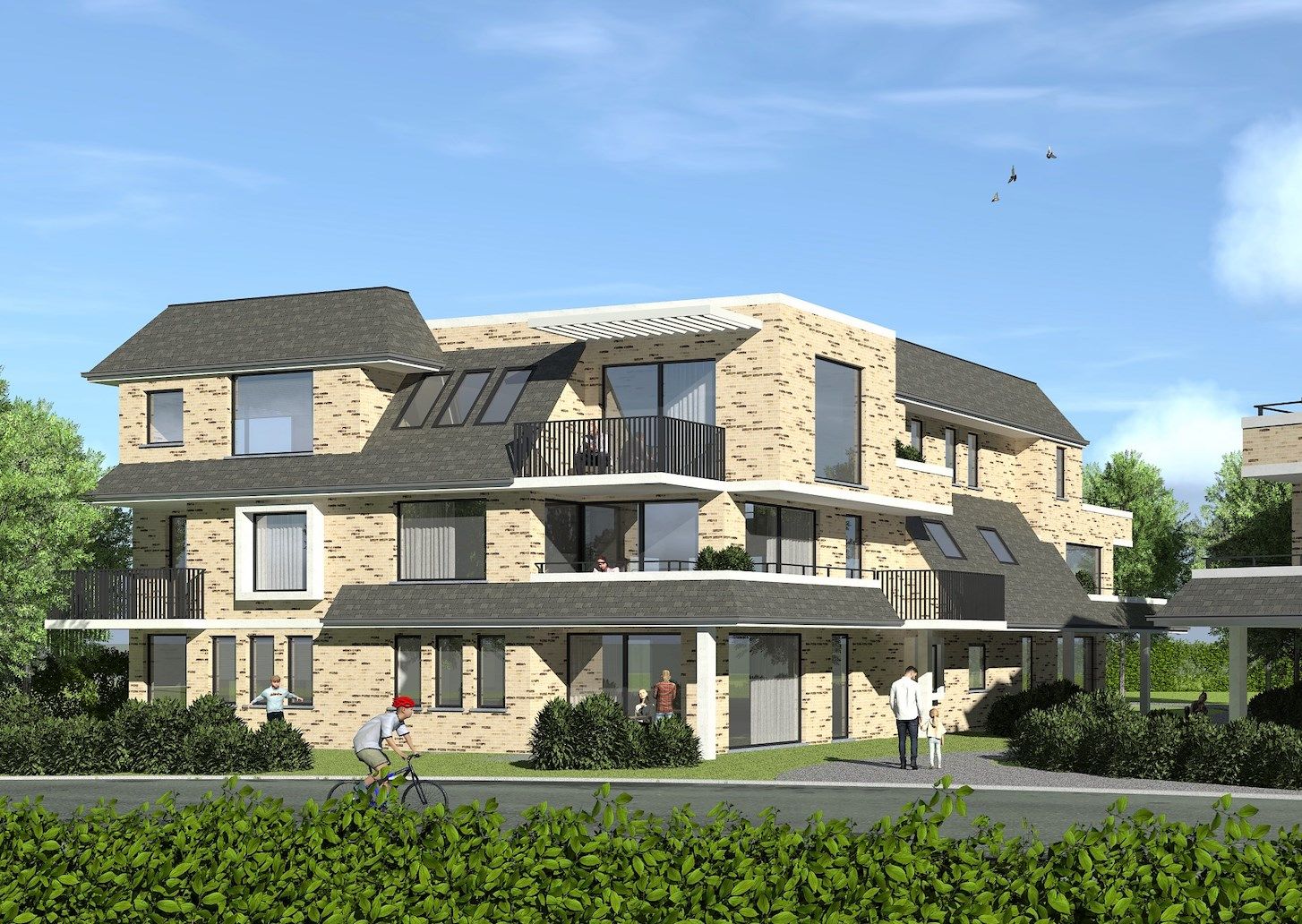 Nieuwbouwproject bestaande uit 22 appartementen in De Haan, Vosseslag foto 2