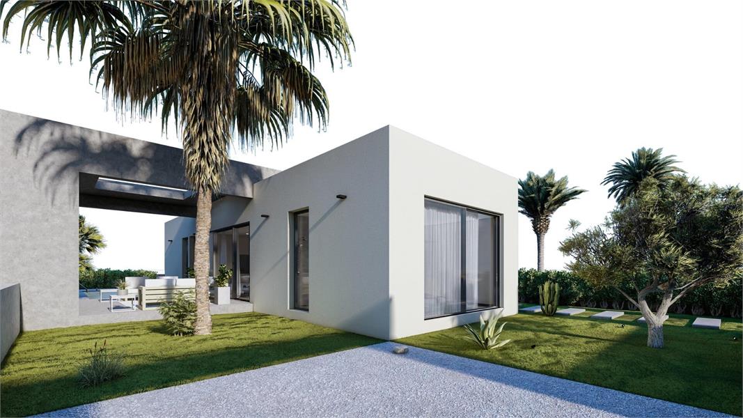 NIEUWBOUW HALFVRIJSTAANDE VILLA'S IN ALTAONA GOLFRESORT, MURCIA foto {{pictureIndex}}