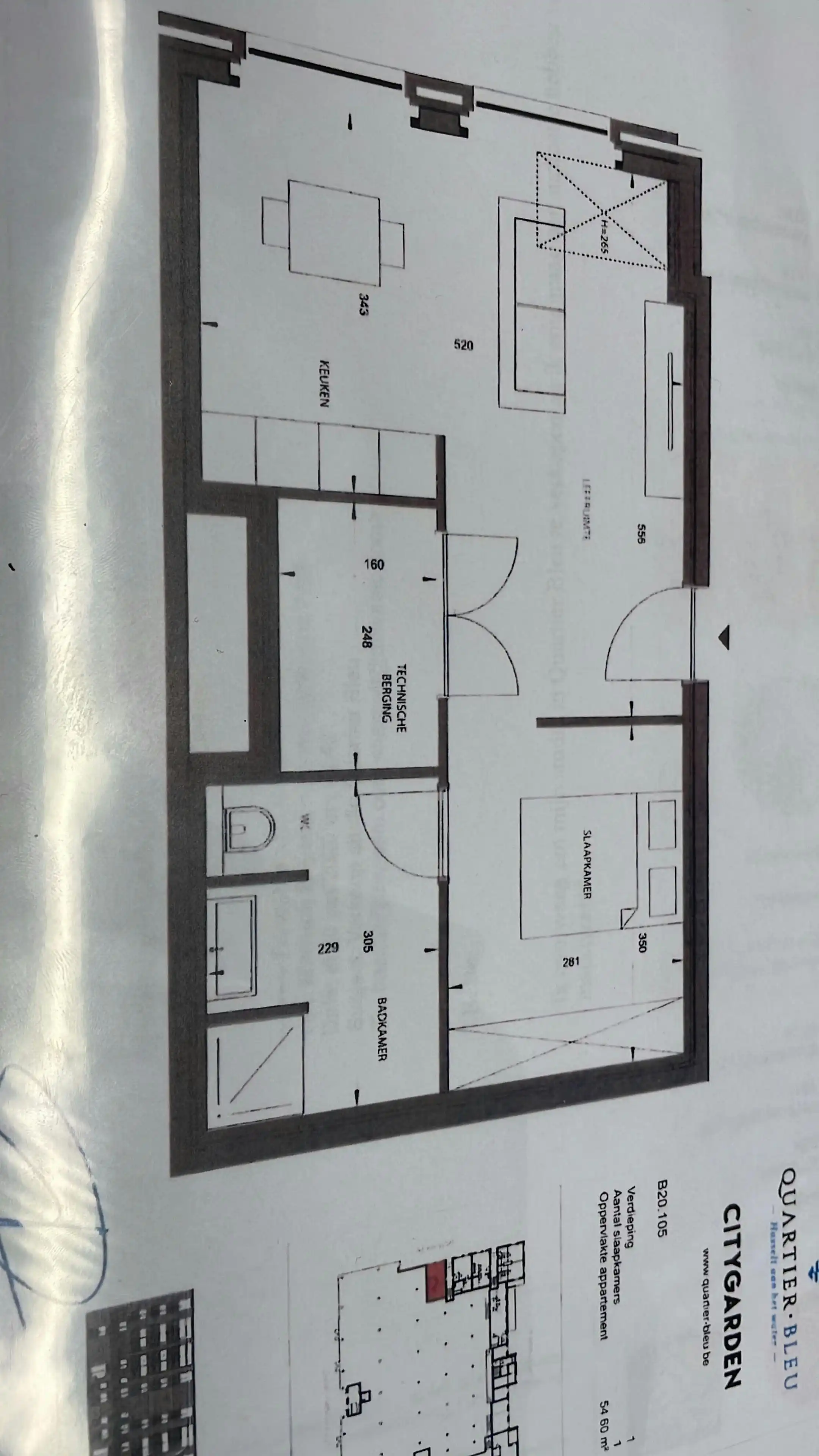 Instapklaar 1-slaapkamer appartement in Quartier Bleu foto 12