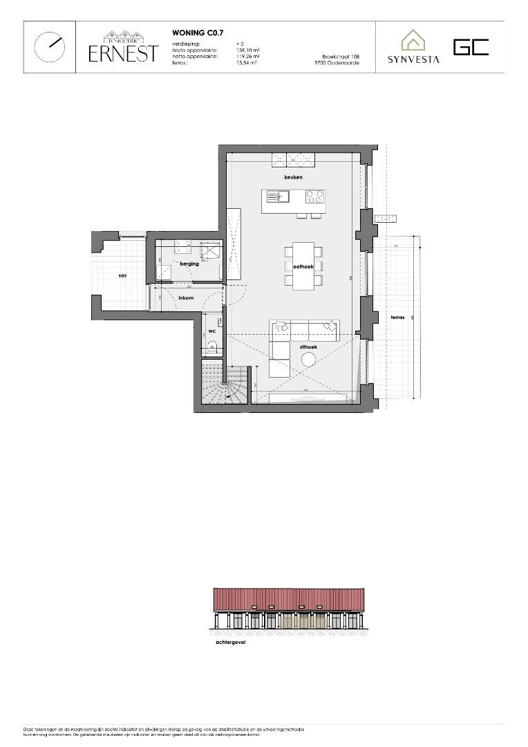 Modern huis met 2 slaapkamers met vide – Nieuwbouwproject Ernest, Oudenaarde foto 3