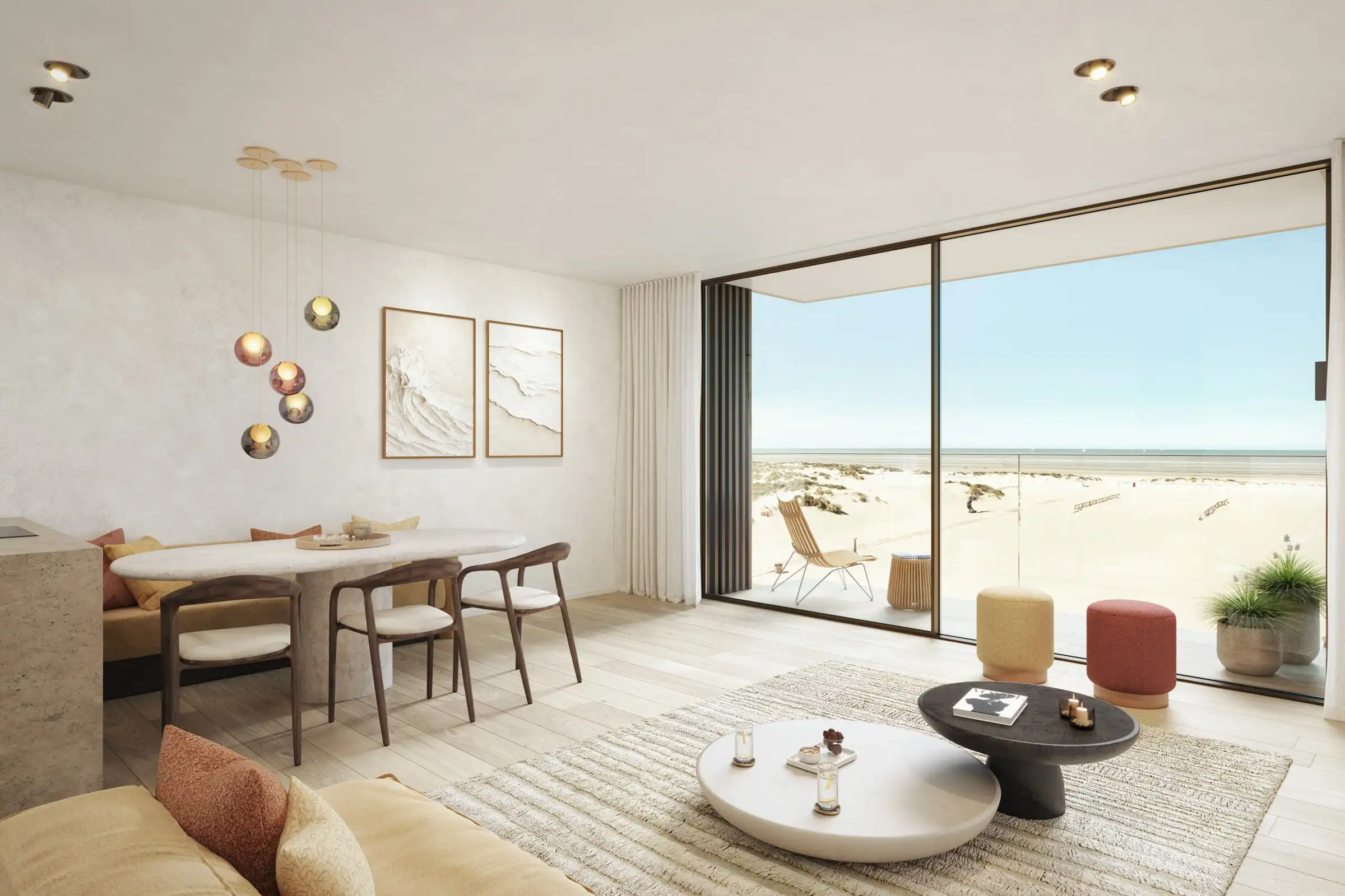 De res. Pure Sea: 7 luxe appartementen met frontaal zeezicht in Oostduinkerke.  foto 2