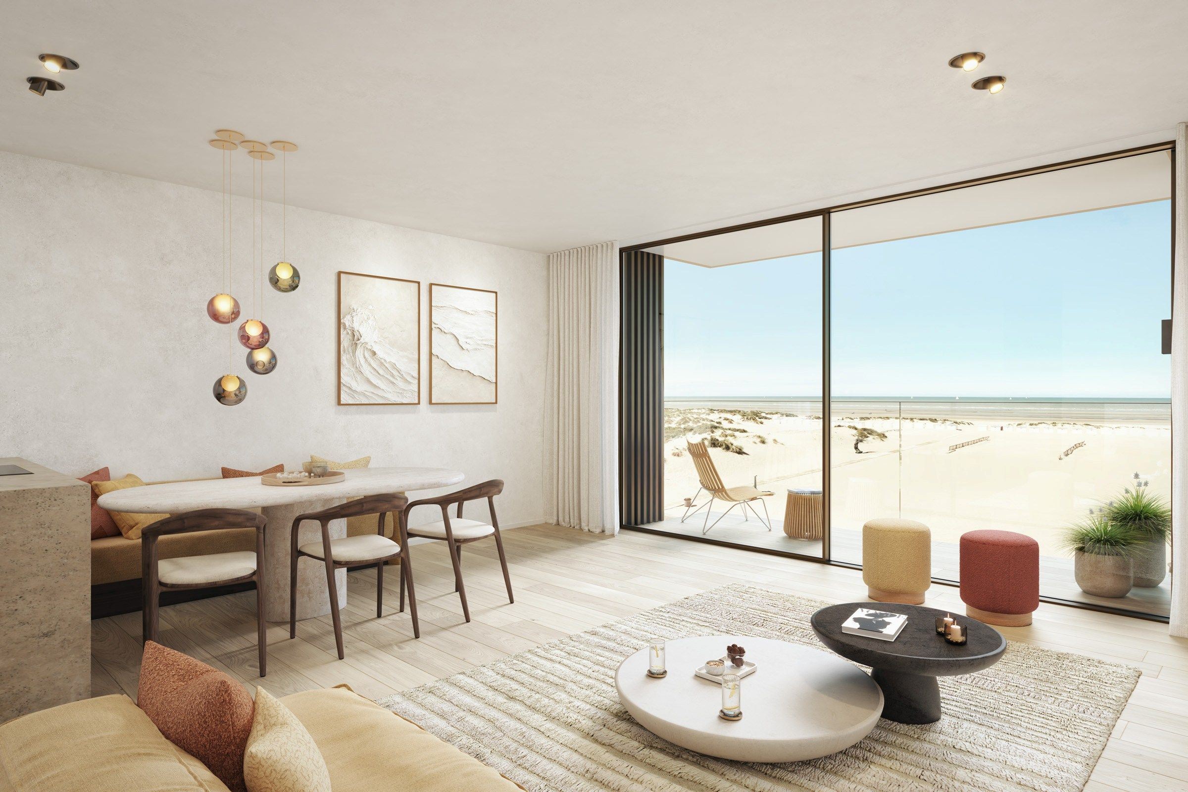 De res. Pure Sea: 7 luxe appartementen met frontaal zeezicht in Oostduinkerke.  foto 2