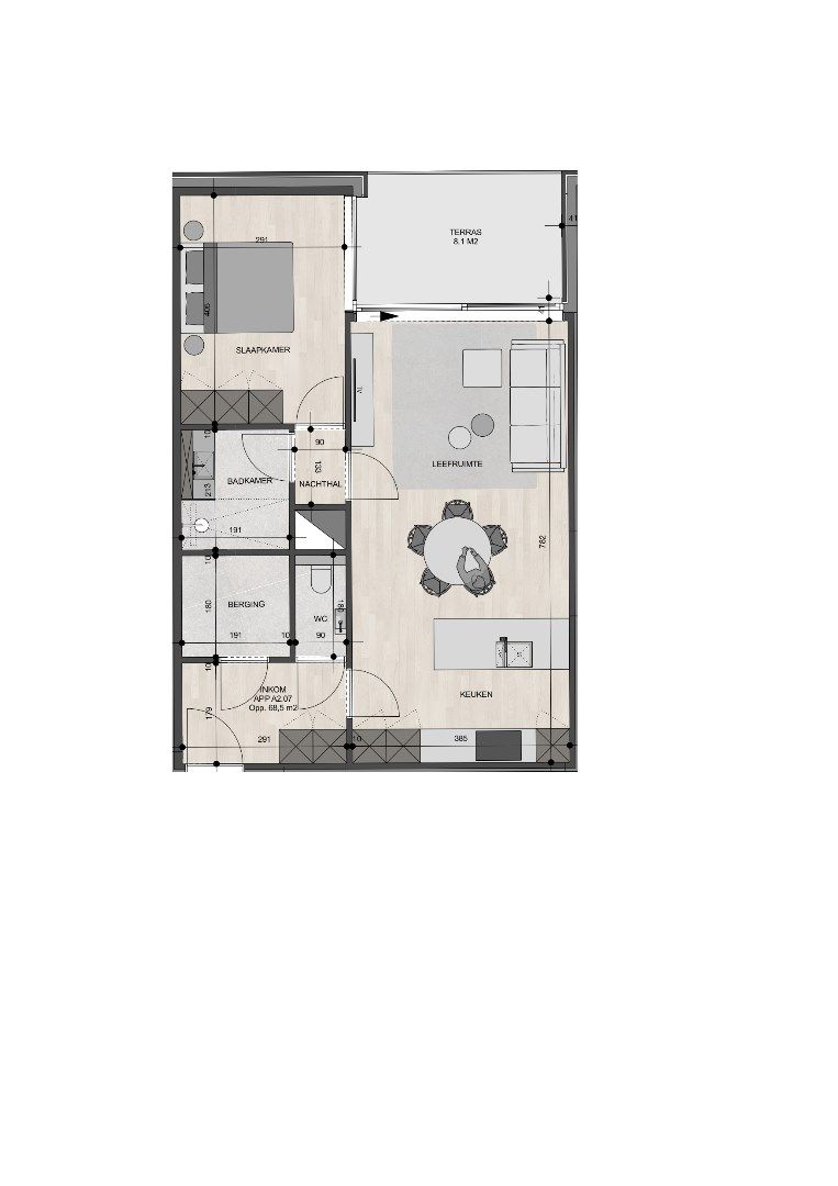 Appartement op de 2de verdieping van 68,50m² met één slaapkamer foto 12