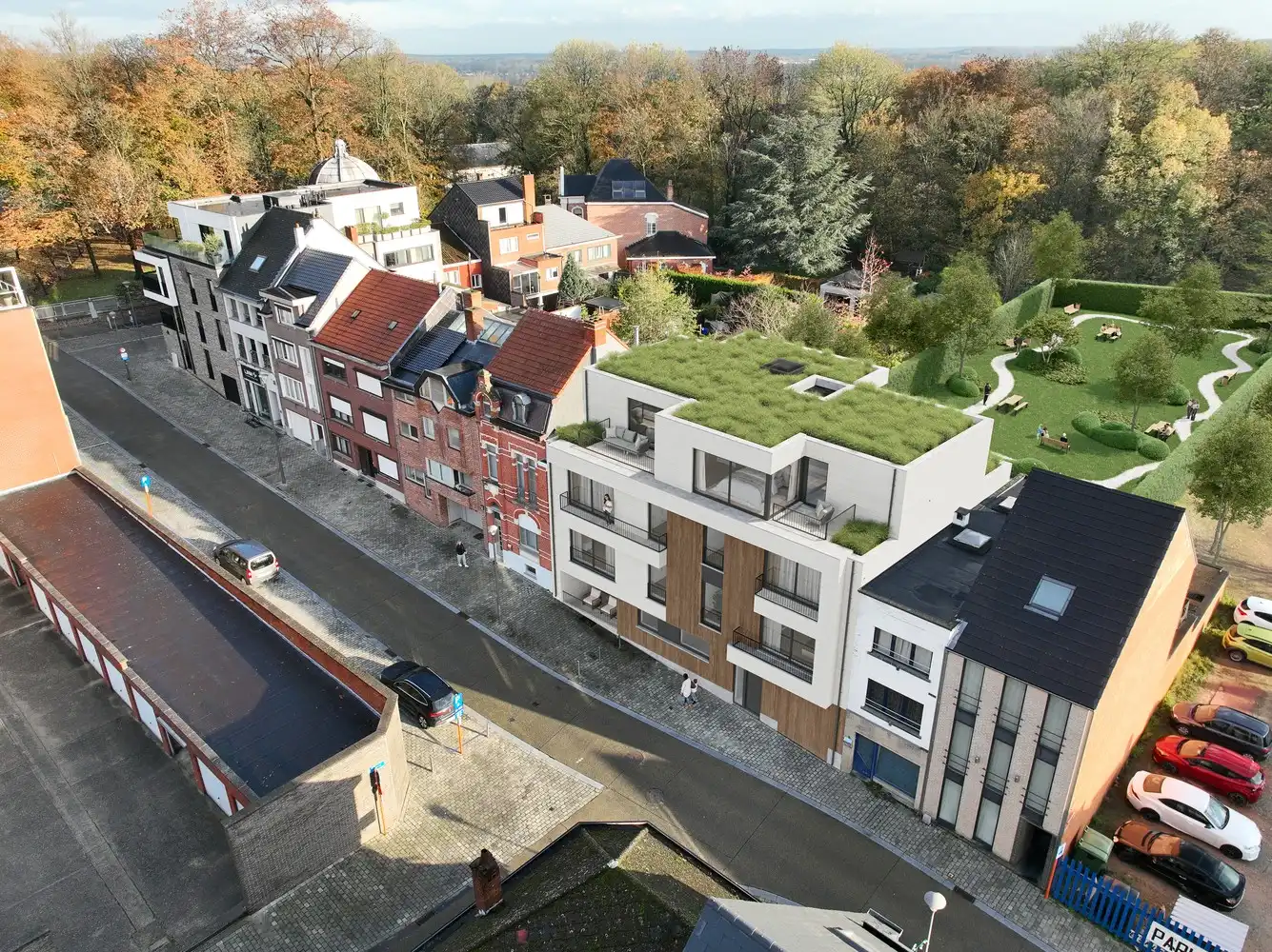 Nieuwbouw gelijkvloers energiezuinig app. met 3 slpkrs foto {{pictureIndex}}