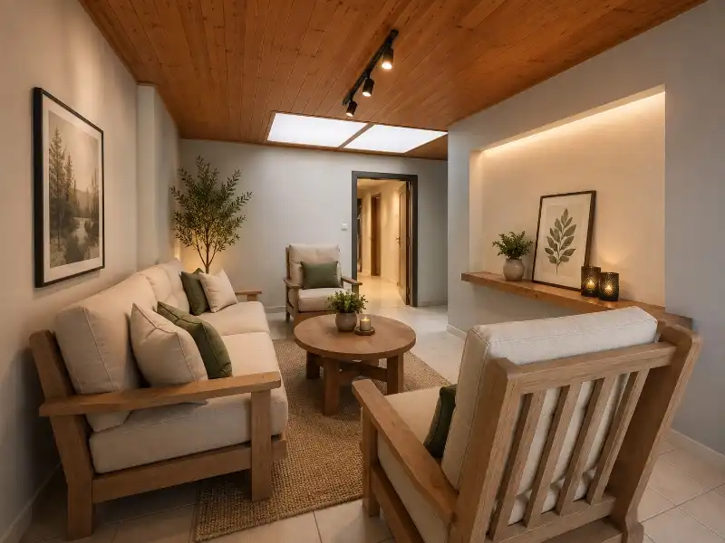 Centraal gelegen  te moderniseren huisje met 2 slaapkamers , overdekt terrasje en klein ateliertje. Via A. I. hebben we alvast wat verbouwings/inrichtings- ideetjes laten maken om te tonen wat mogelijk is... foto 7