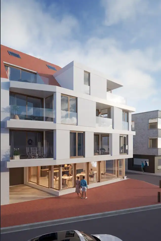 Luxe nieuwbouwproject Knokke met 10 wonongelegenheden waaronder  9 appartementen, 1 woning, 11 garageplaatsen en handelpand foto 6