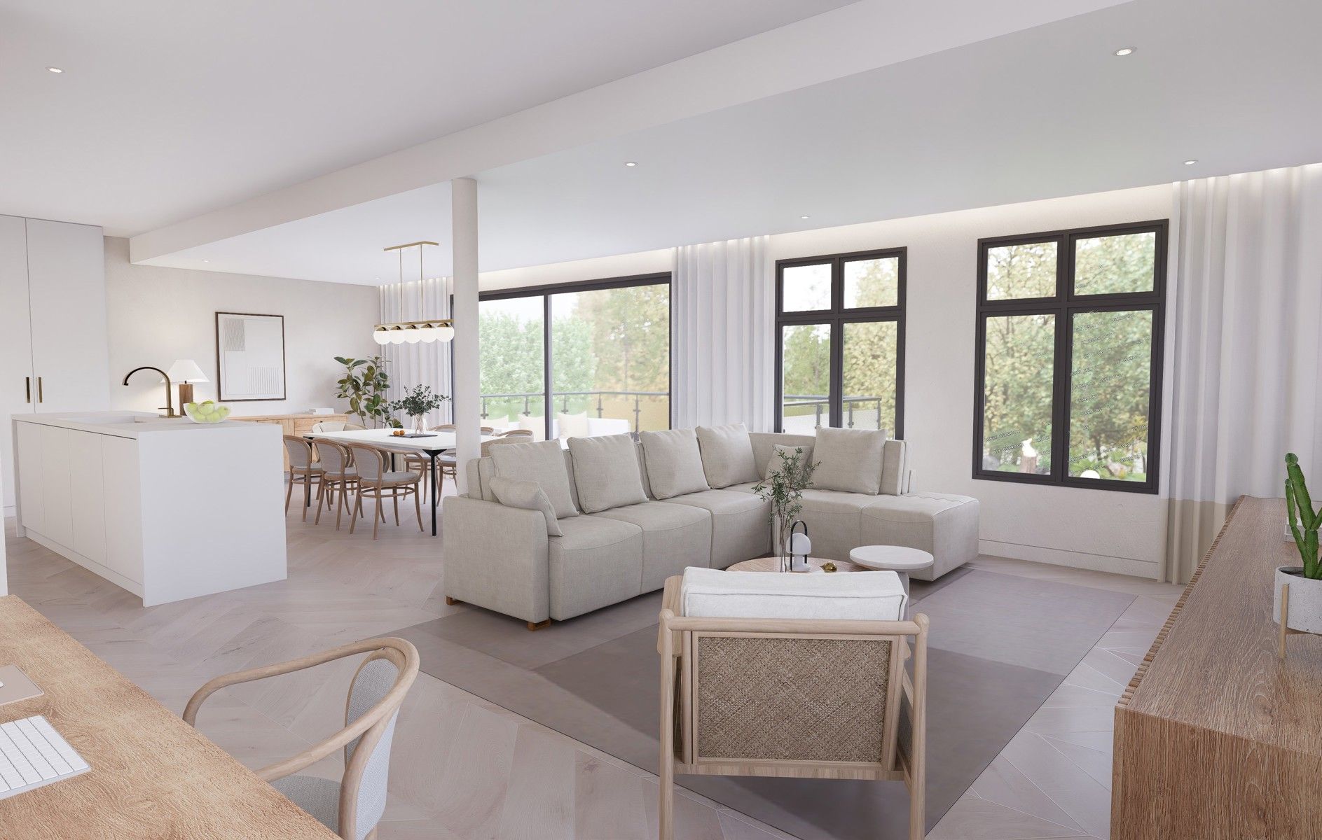 Gelijkvloersappartement met 2 slaapkamers in centrum Lede foto 4