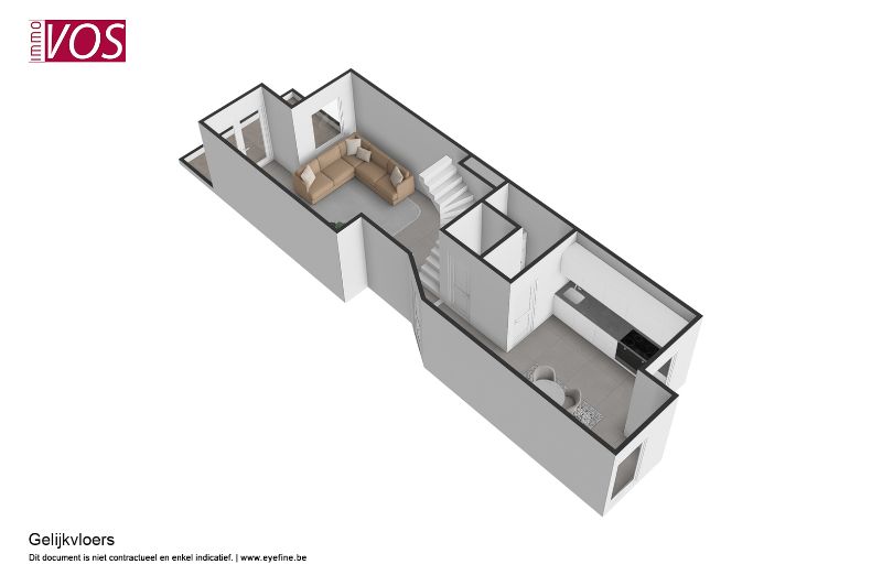 Duplex appartement gelegen op het 1 ste verdiep met 2 slaapkamers foto 12
