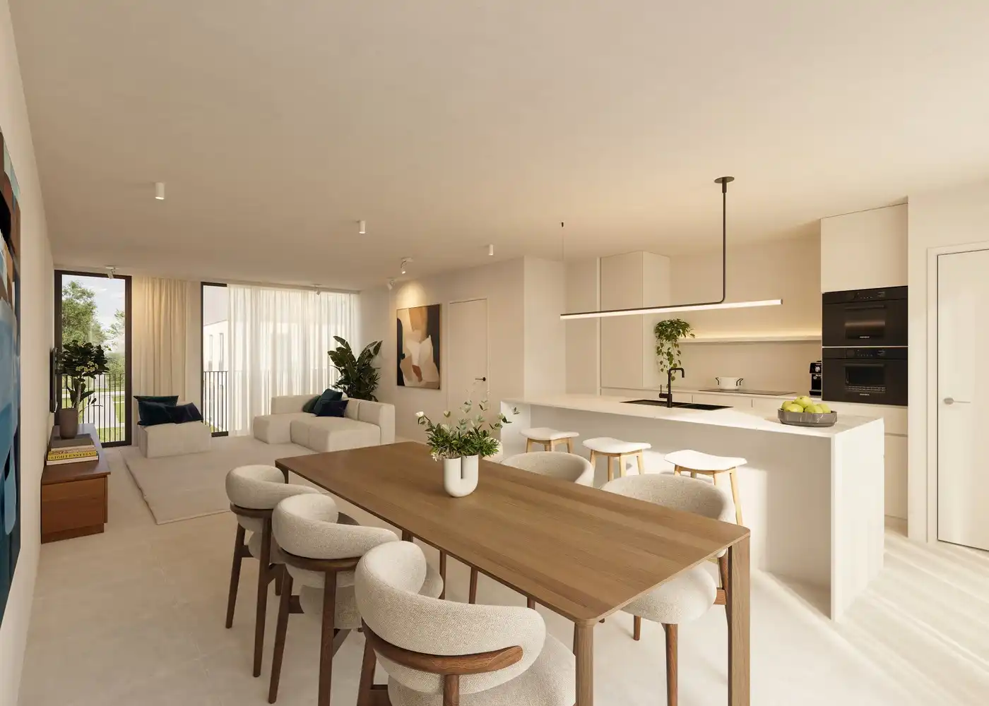 Gelijkvloers nieuwbouwappartement met uitzonderlijk lage gemeenschappelijke kosten; ruim terras en privatief tuintje  in een prachtige parkomgeving foto 8
