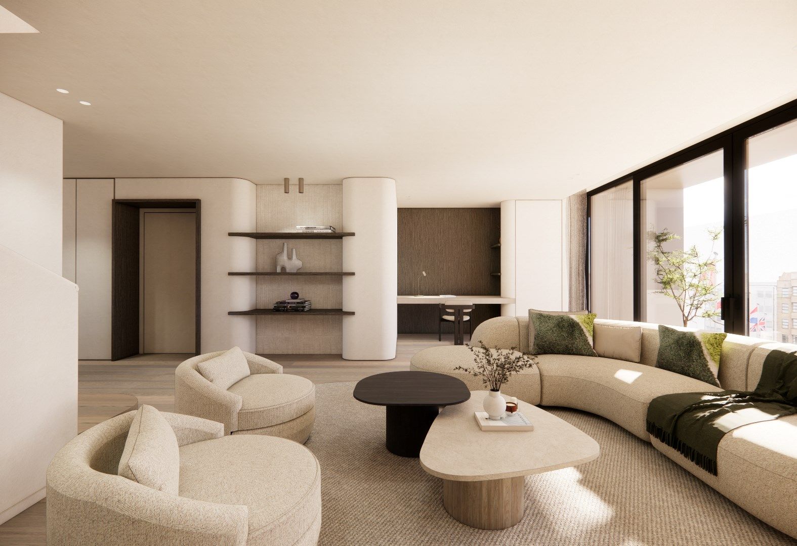 Nieuw duplex dakappartement met open zicht op het vernieuwde Burg. Fr. Desmidtplein.  foto 2