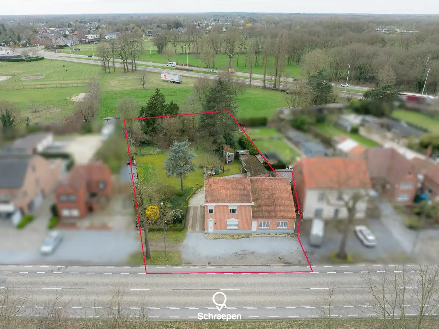 Af te breken tweewoonst op zuidwestelijk perceel van 16,5 are met maar liefst 28,5 m straatbreedte! foto 22