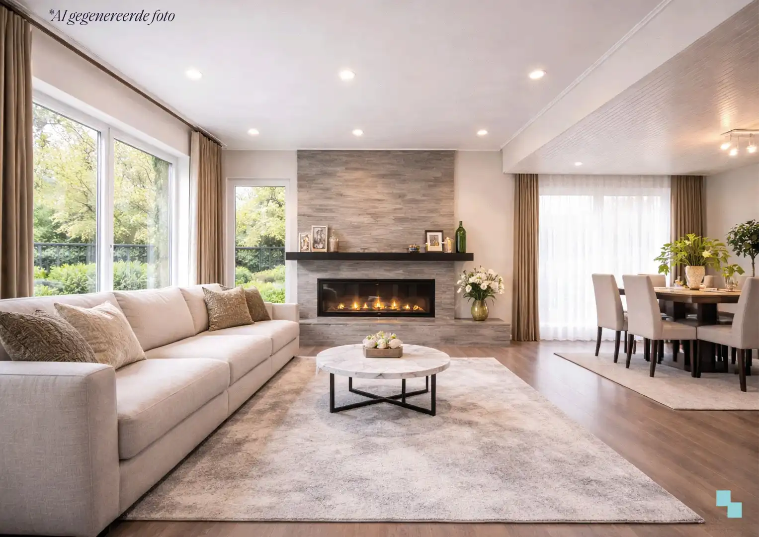 Statige gelijkvloerse villa in Waregem foto 11