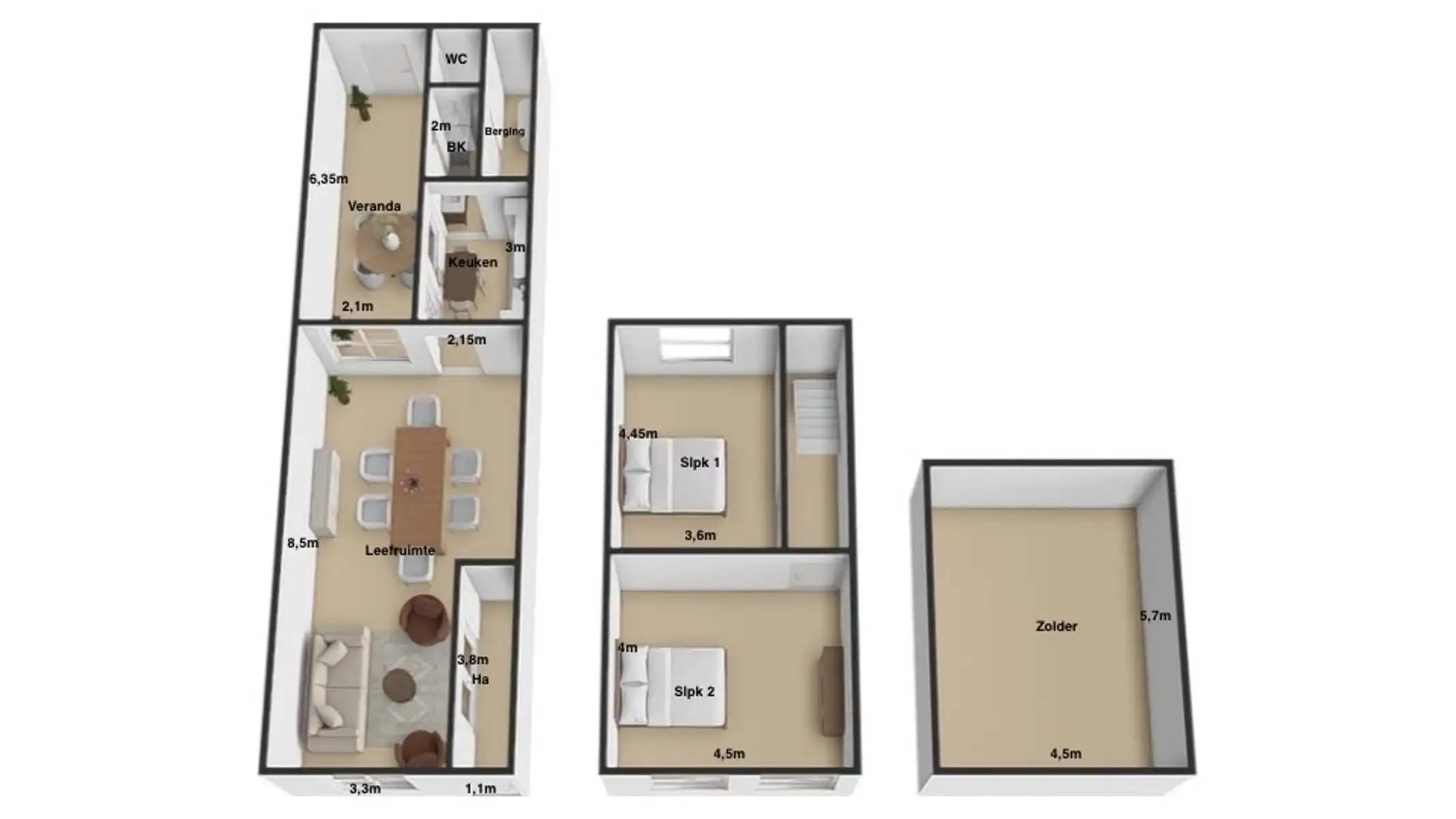 Gezellige stadswoning met 2 SLPK én zonnige tuin! foto 21