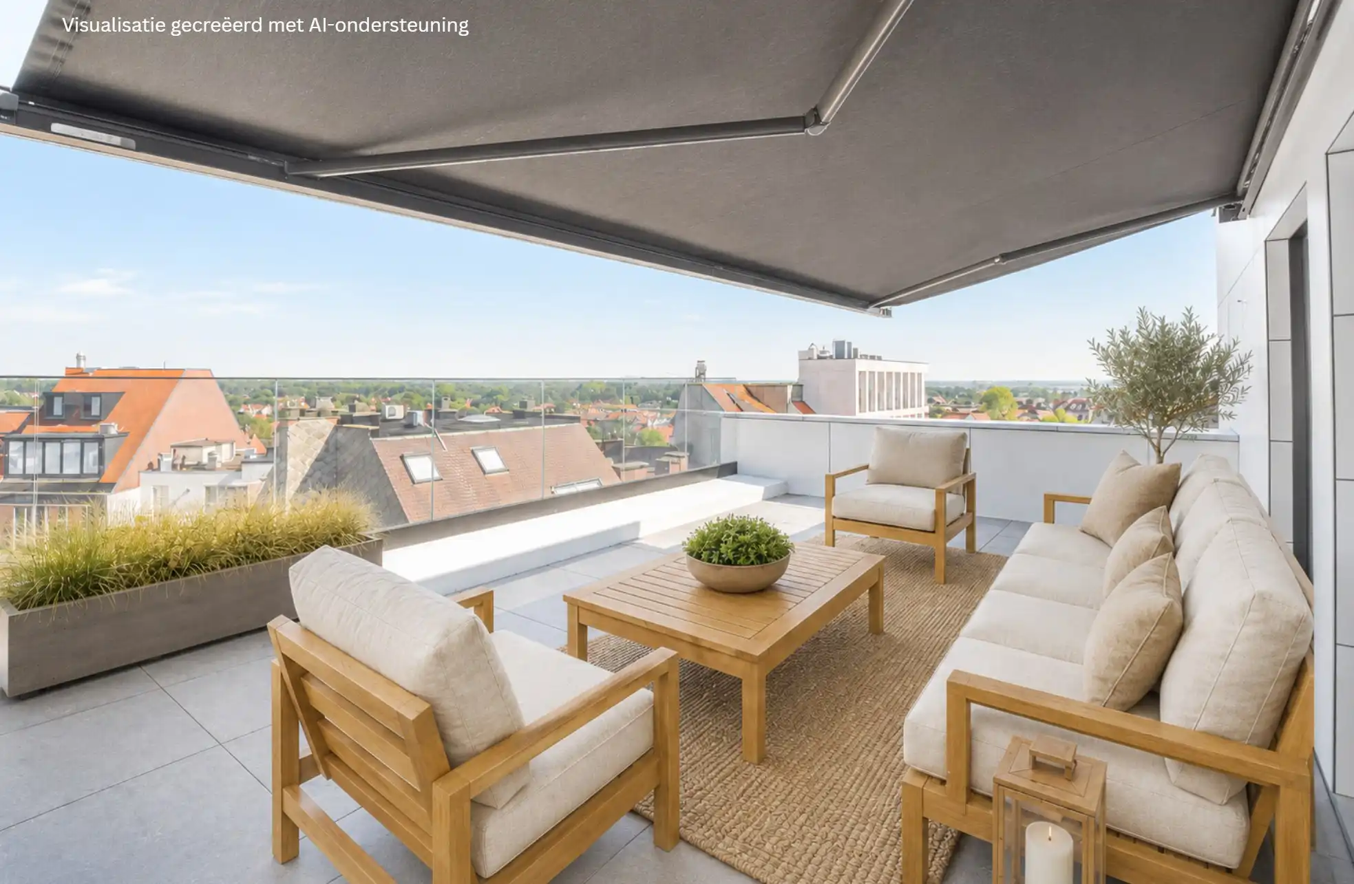 Volledig gerenoveerd dakappartement met een terras van ongeveer 45 m². foto {{pictureIndex}}
