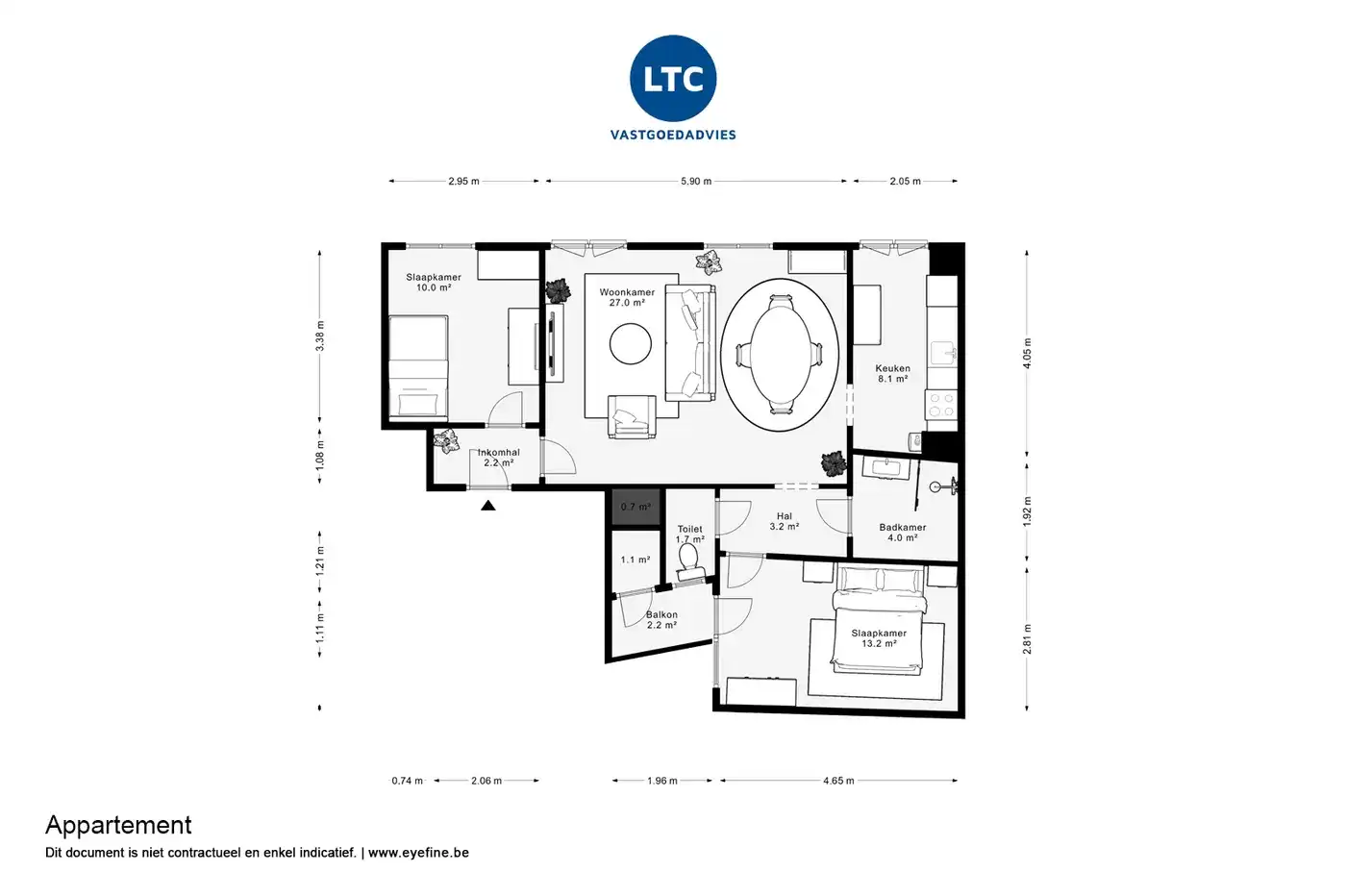 Penthouse met 2 slaapkamers in hartje Tienen foto 19