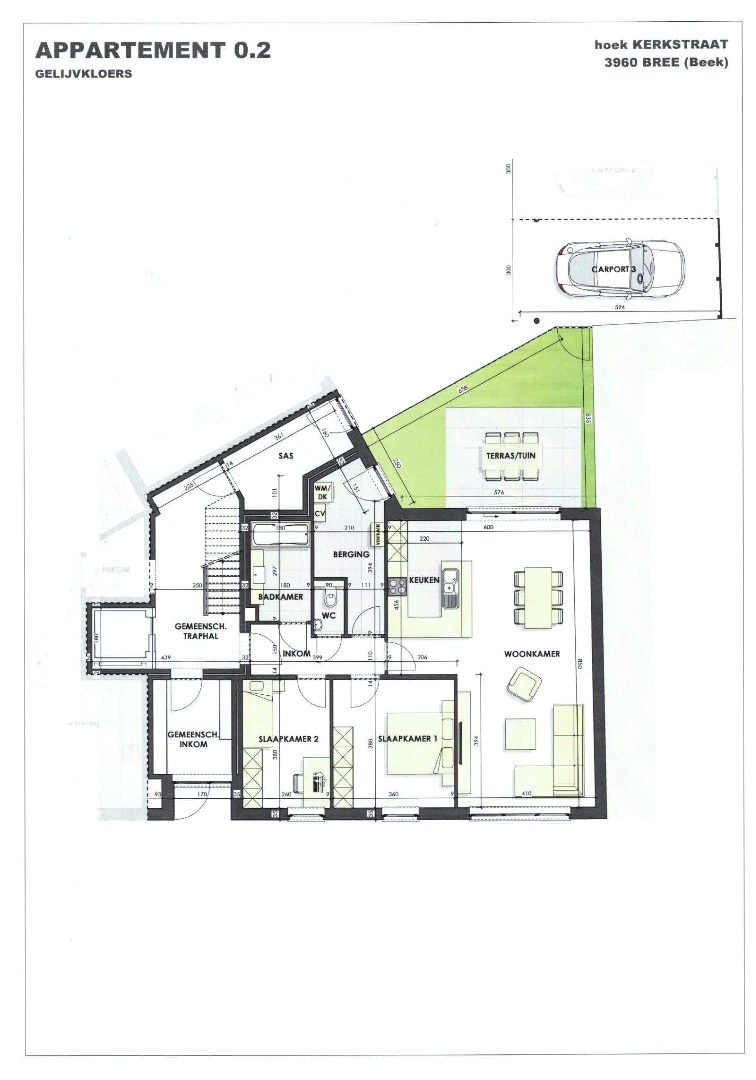 Instapklaar appartement met twee slaapkamers, tuintje en carport foto 14