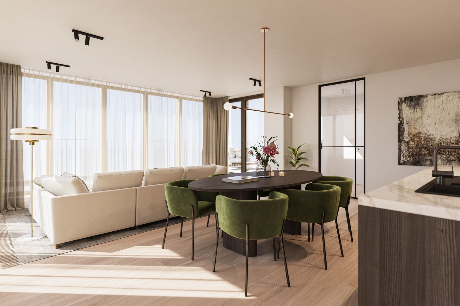 Prachtige nieuwe luxe-appartementen met mooie terrassen en groene binnentuin, op een boogscheut van zee foto 14