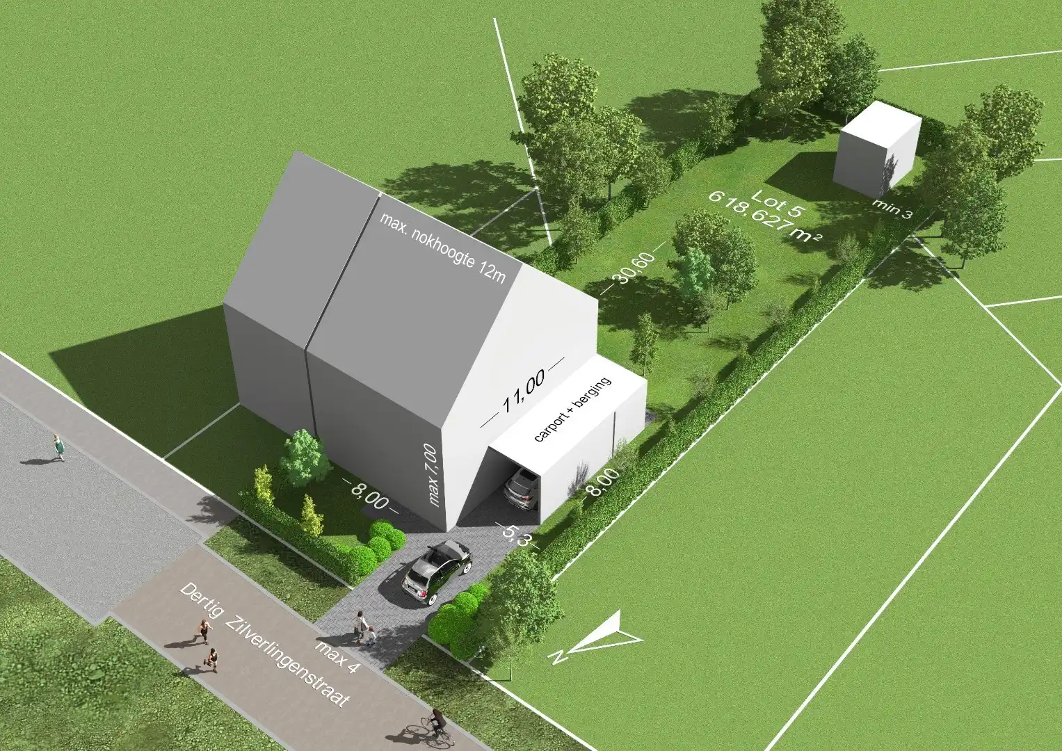 PERCEEL BOUWGROND VOOR HALF OPEN BEBOUWING 600 m² foto {{pictureIndex}}