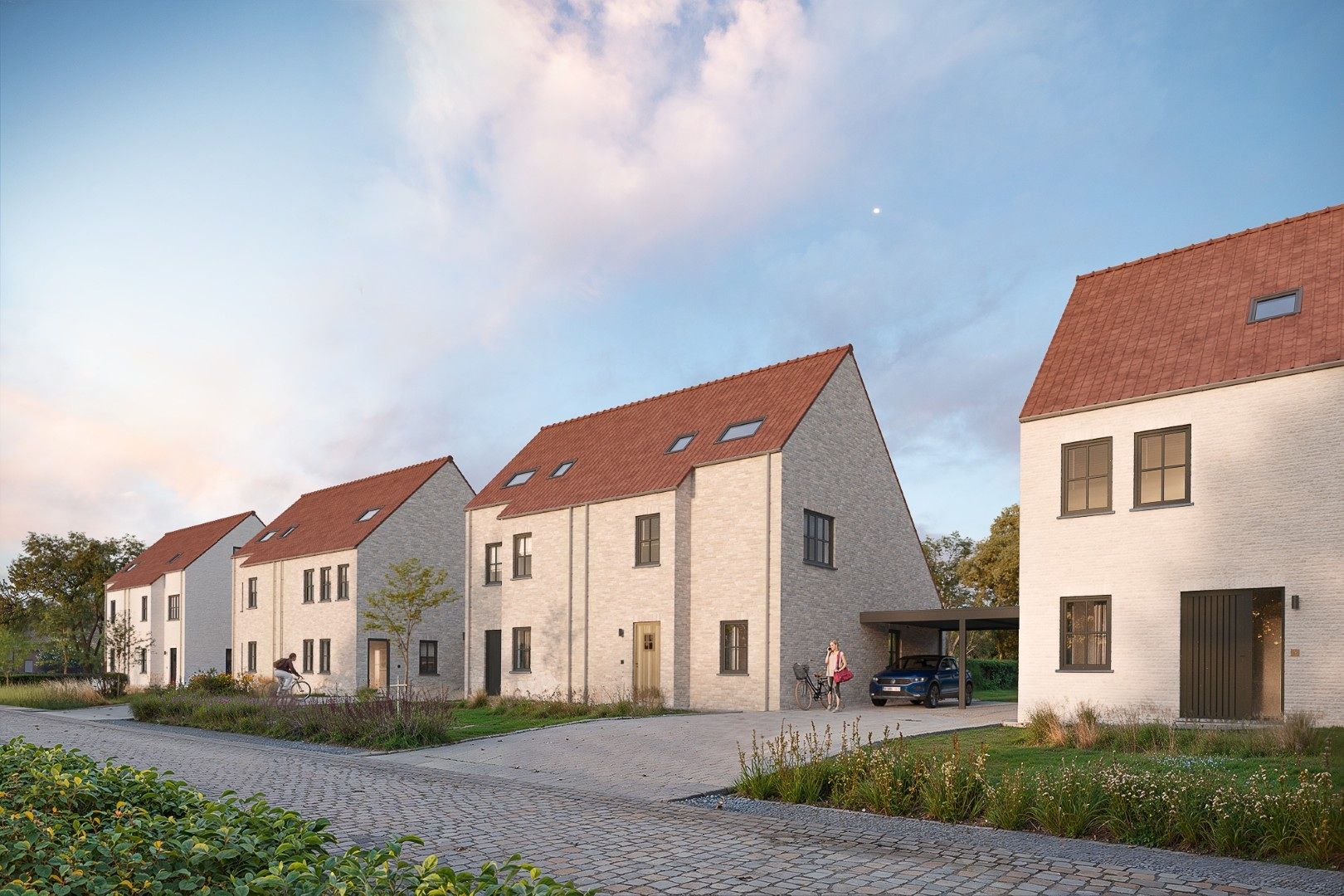 Energiezuinige halfopen bebouwing met ruime tuin foto {{pictureIndex}}
