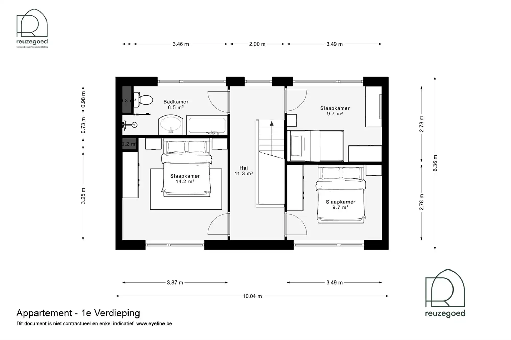 Uniek duplexappartement (3 slpk) met huisgevoel, groene daktuin en zicht op de velden in Kortessem foto 50