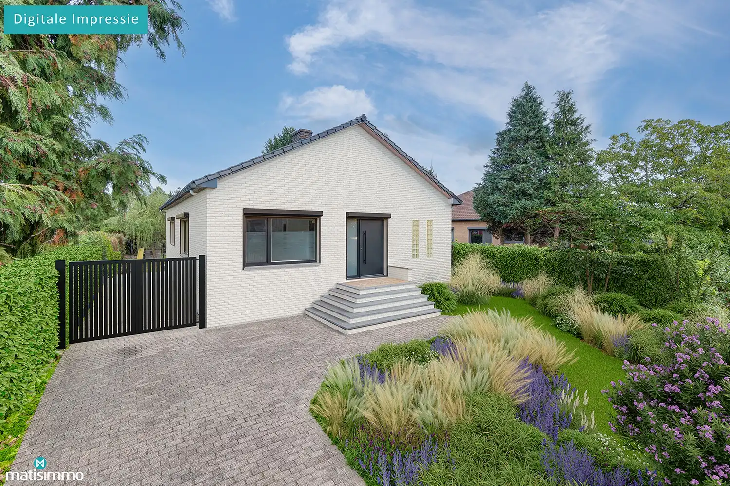 RUIME, GELIJKVLOERSE WONING (VOLLEDIG ONDERKELDERD), MET GARAGE EN TUIN NABIJ CENTRUM GENK foto 2