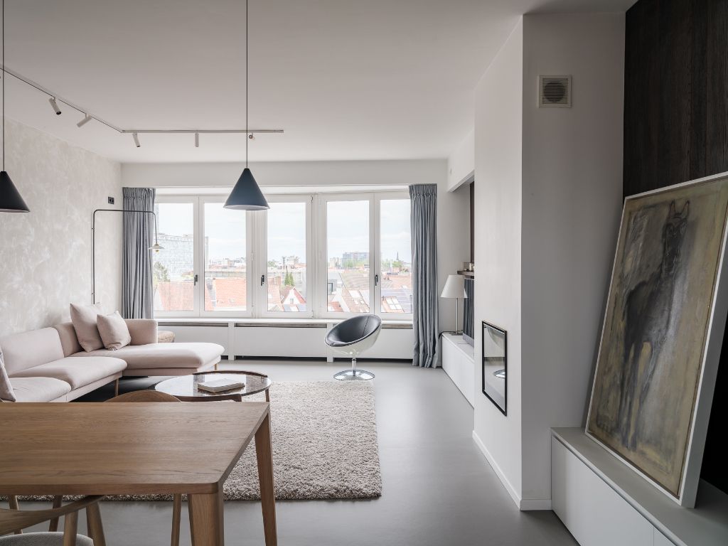 Omgeving Sint-Pietersstation. Stijlvol en architecturaal gerenoveerd appartement met 2 volwaardige slaapkamers, privatieve staanplaats en een zonnig terras. foto 12