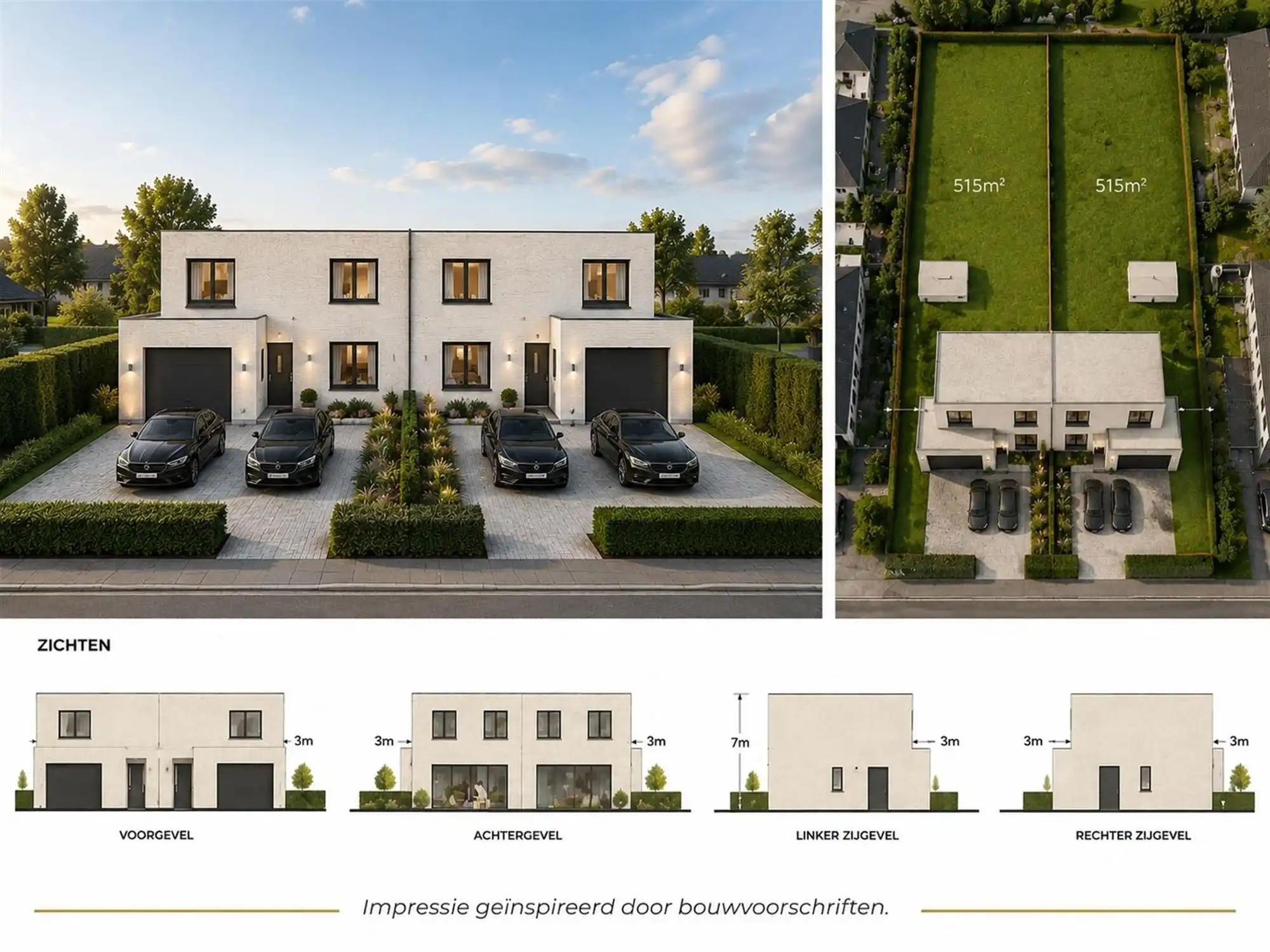 Bouwgrond van 515 m² voor halfopen bebouwing op toplocatie foto 3
