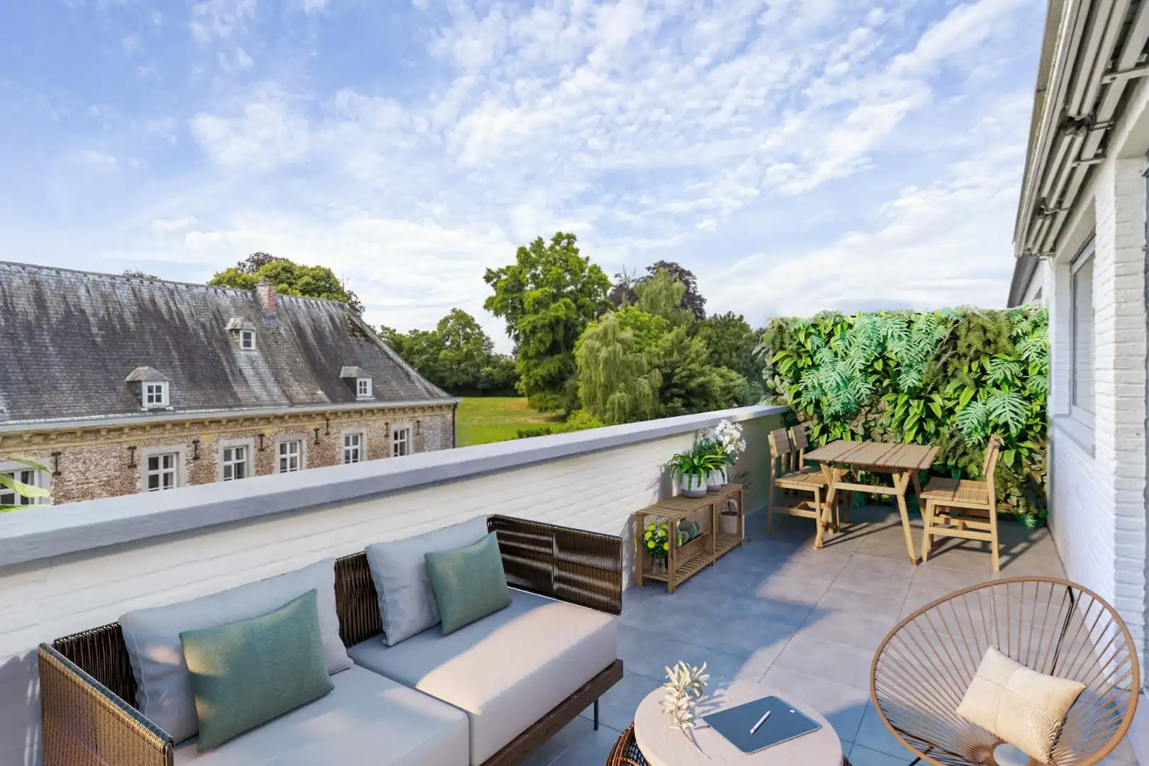 Ruim appartement op de 3° verdieping in hartje Hoeselt, met 3 slaapkamers, garage en prachtig terras met panoramisch uitzicht.  foto 16