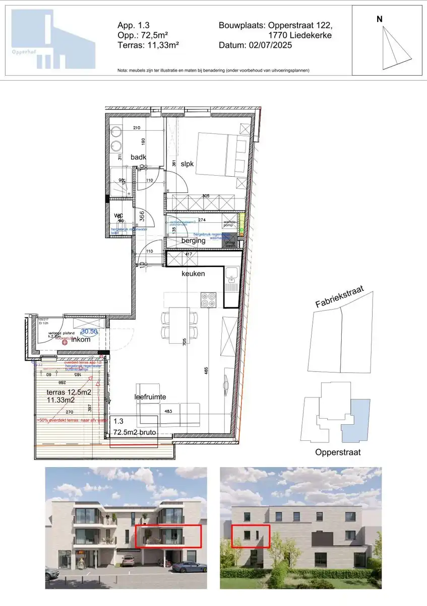 KOOP AAN 6% btw 1 slaapkamer 72,50m² - terras 11,33m² foto 2