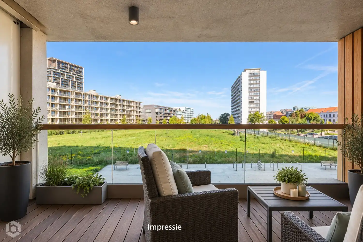 Uniek energiezuinig 3-slpk appartement met 2 bdkrs en 2 terrassen foto 4