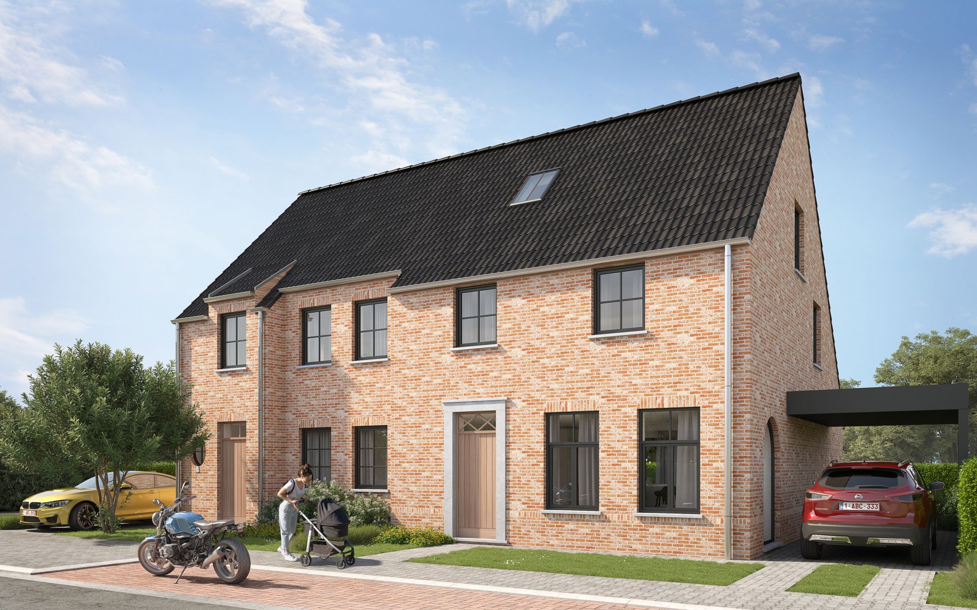 Halfopen nieuwbouwwoning foto {{pictureIndex}}