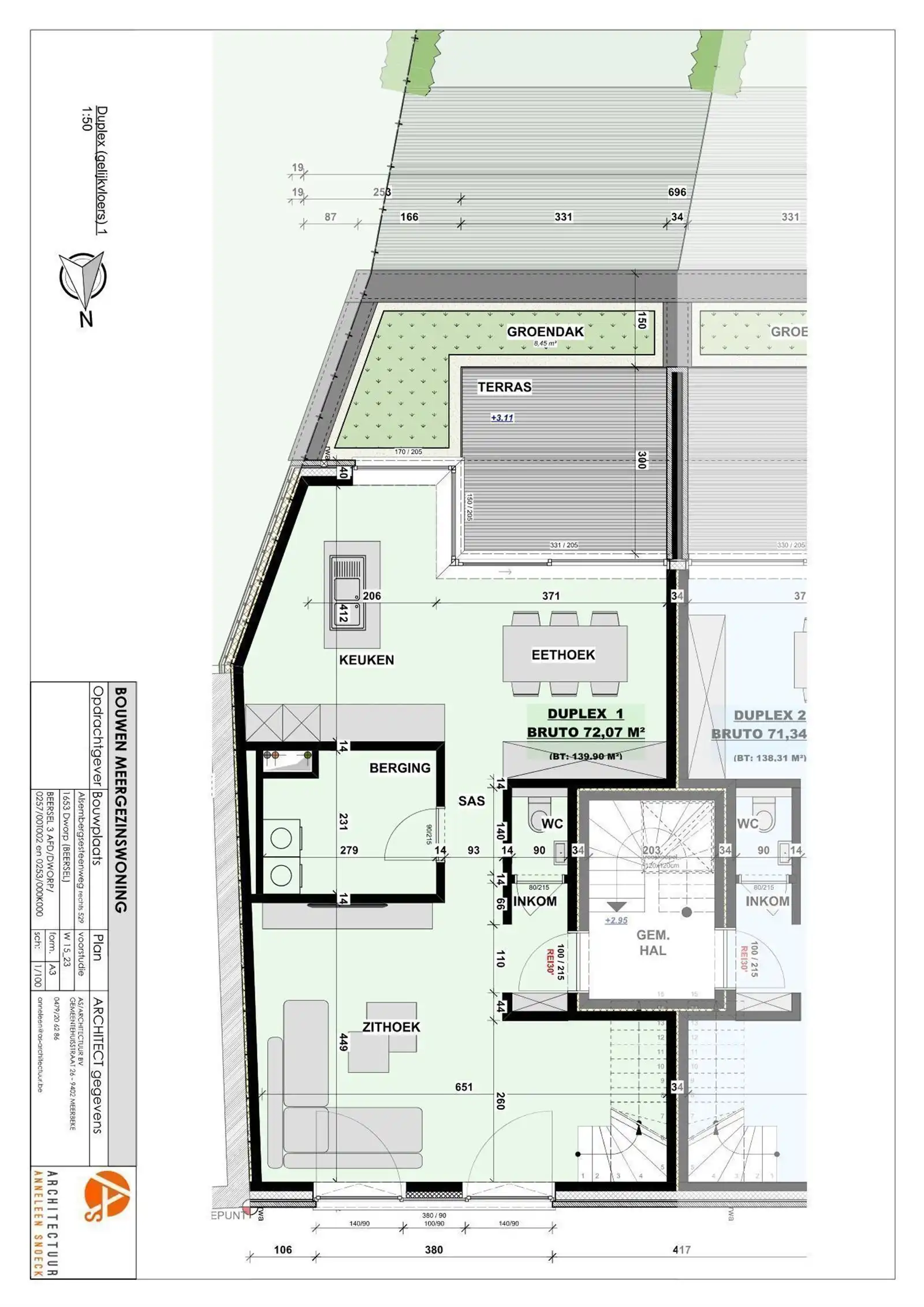 BEZOEKMOMENT  NU ZATERDAG  23/5 tsn 9u en 11u   -- 3-slaapkamer appartement van 141 m² met terras van 10 m² foto 4