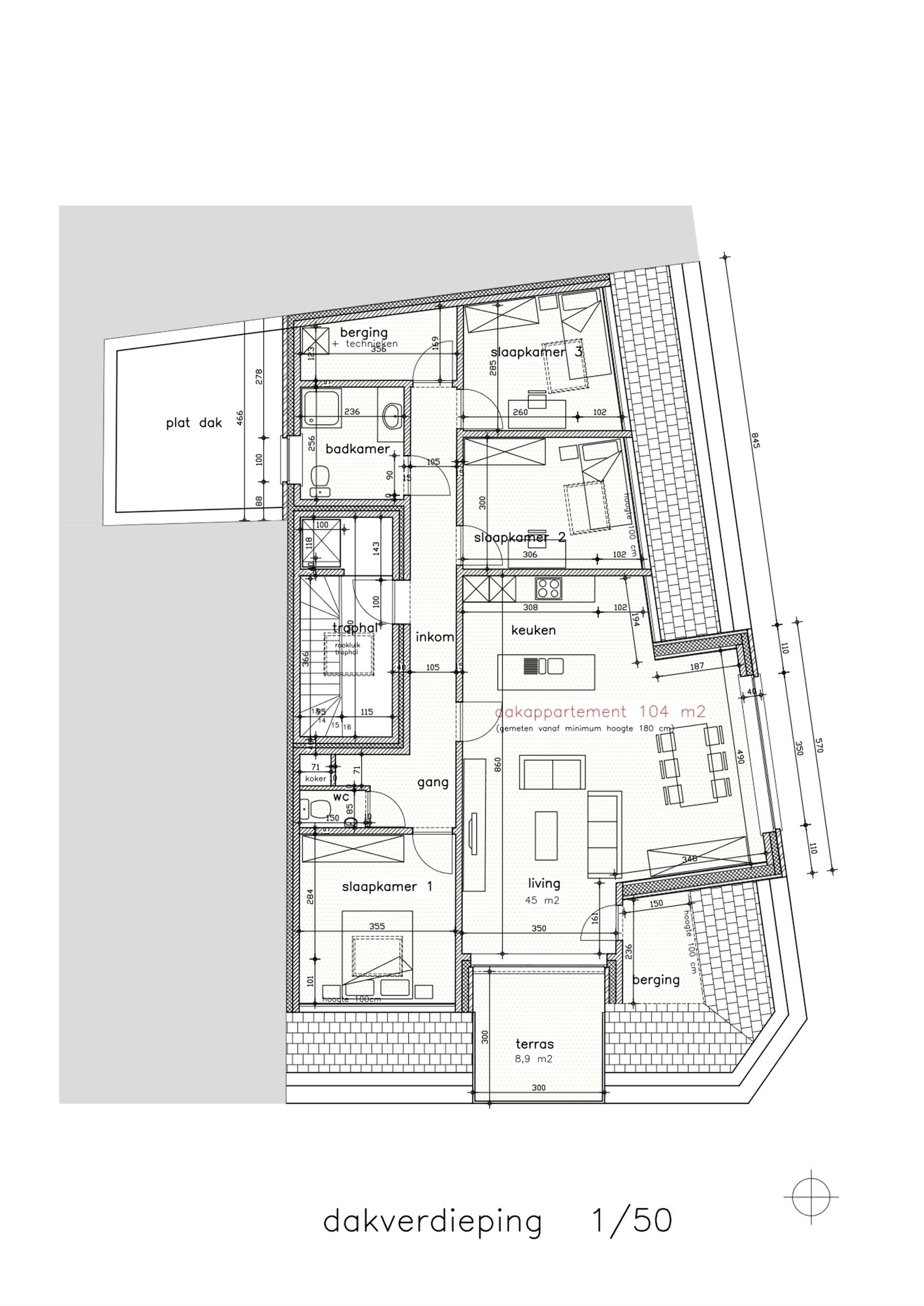 Appartement met 3 slaapkamers en zicht op de Houtmarkt foto 2