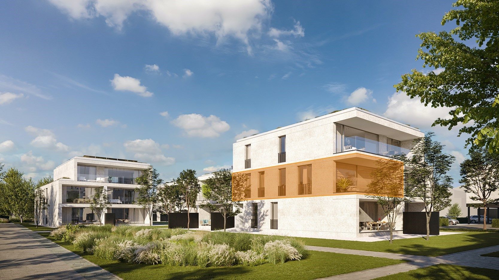 Groot, stijlvol, nieuwe en energiezuinig appartement met 3 slaapkamers in hartje Koersel foto {{pictureIndex}}