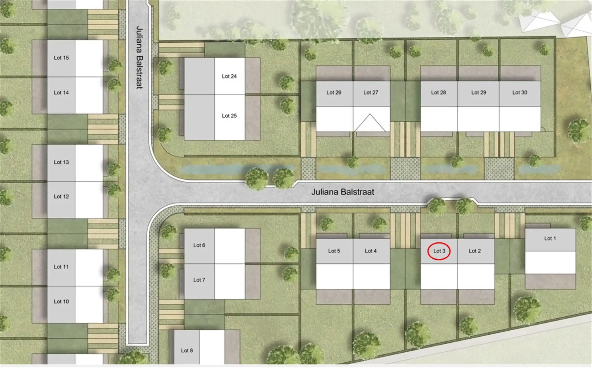 Perceel bouwgrond voor halfopen bebouwing in nieuw woonproject De Klingerie (271m²) foto 3