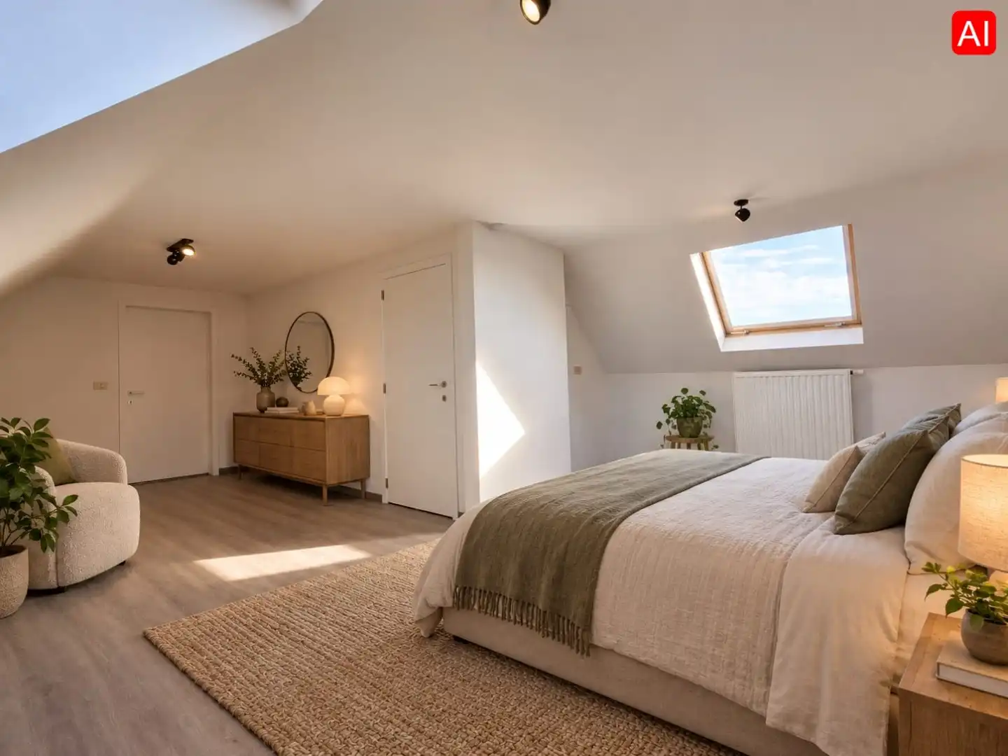 RUIM APPARTEMENT MET 3 SLPKS EN GARAGEBOX IN HARTJE WAKKEN foto 8