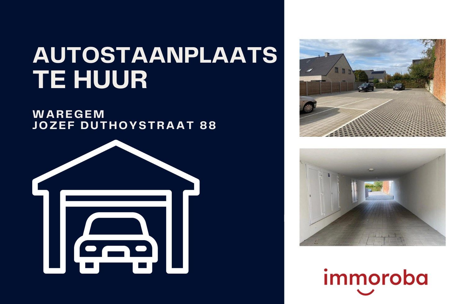 Autostaanplaats TE HUUR in Waregem. foto {{pictureIndex}}