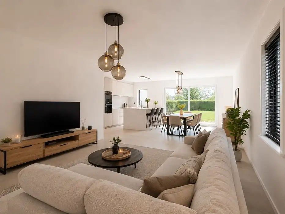 Duurzaam afgewerkte nieuwbouwwoning op een mooi perceel van 4a19ca! foto 3