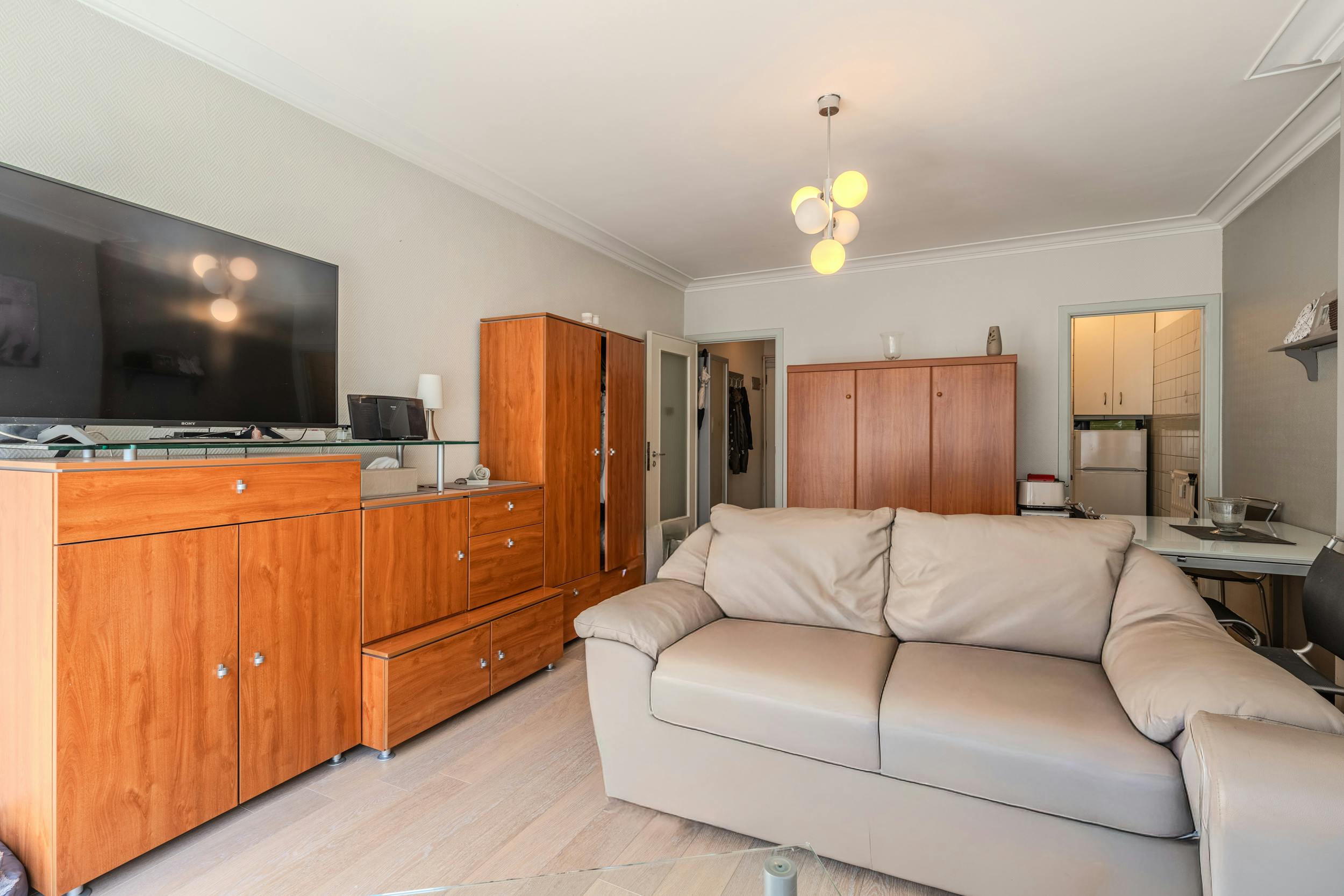 Lichtrijke studio te koop met zijdelings zeezicht en terras! foto 4