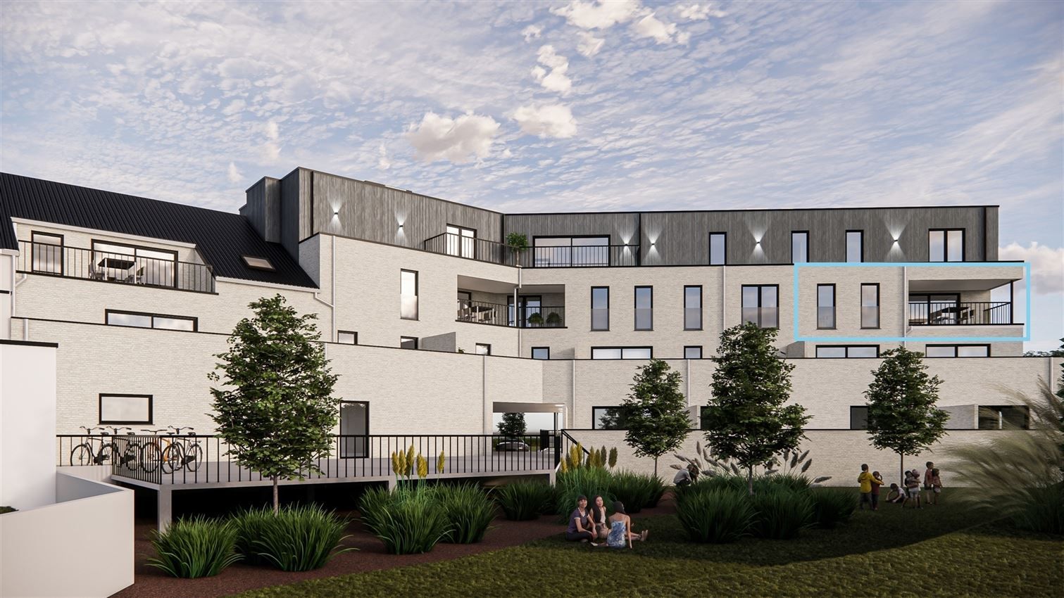 Knap éénslaapkamer appartement met overdekt terras foto 2