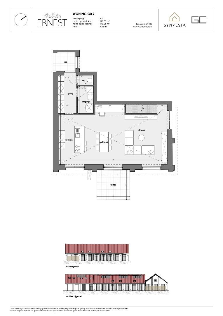 Modern huis met 2 slaapkamers, vide en speel- of leeshoek – Nieuwbouwproject Ernest, Oudenaarde foto 3