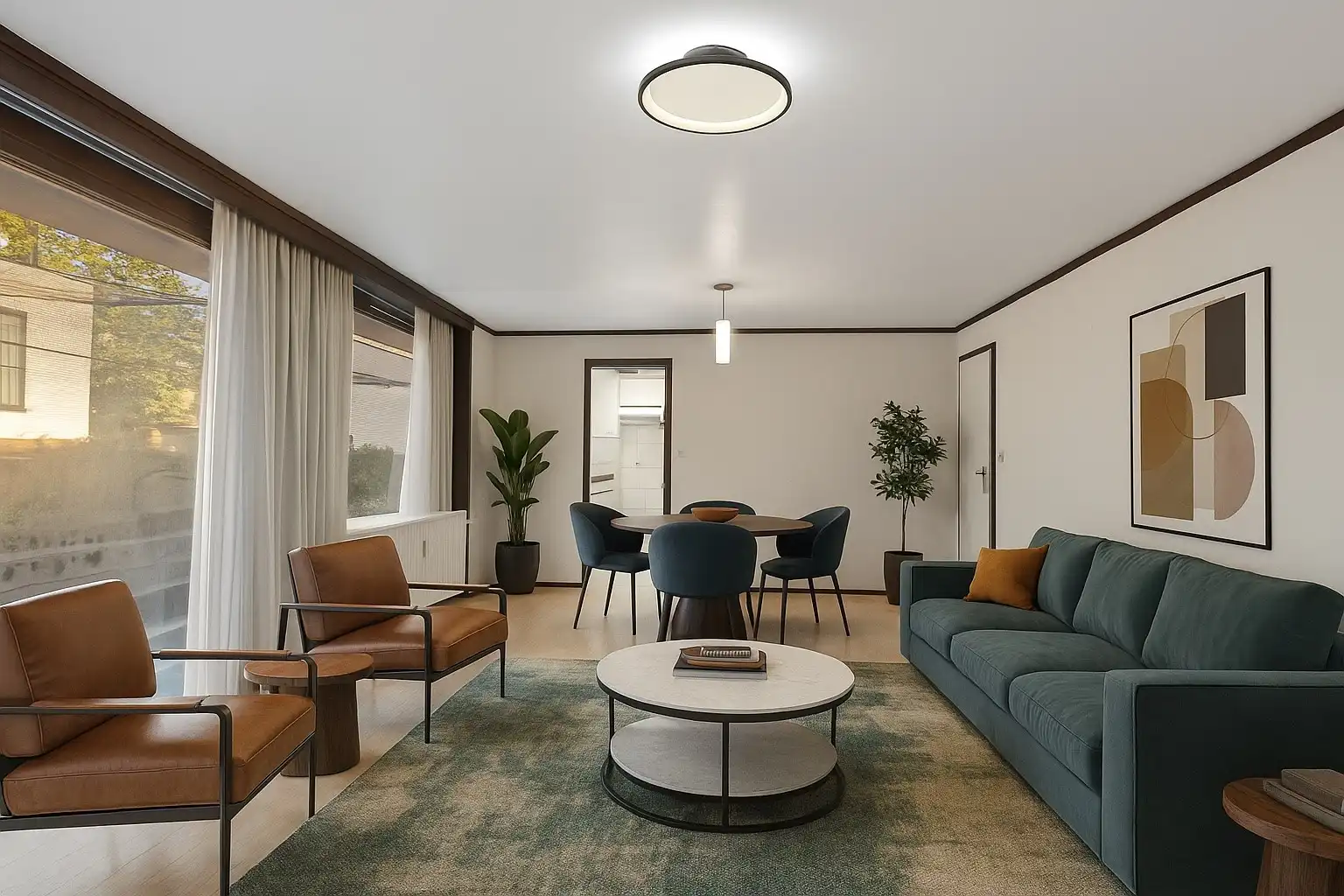 Gelijkvloers 2 slaapkamer-appartement op een topligging in Merelbeke foto 3