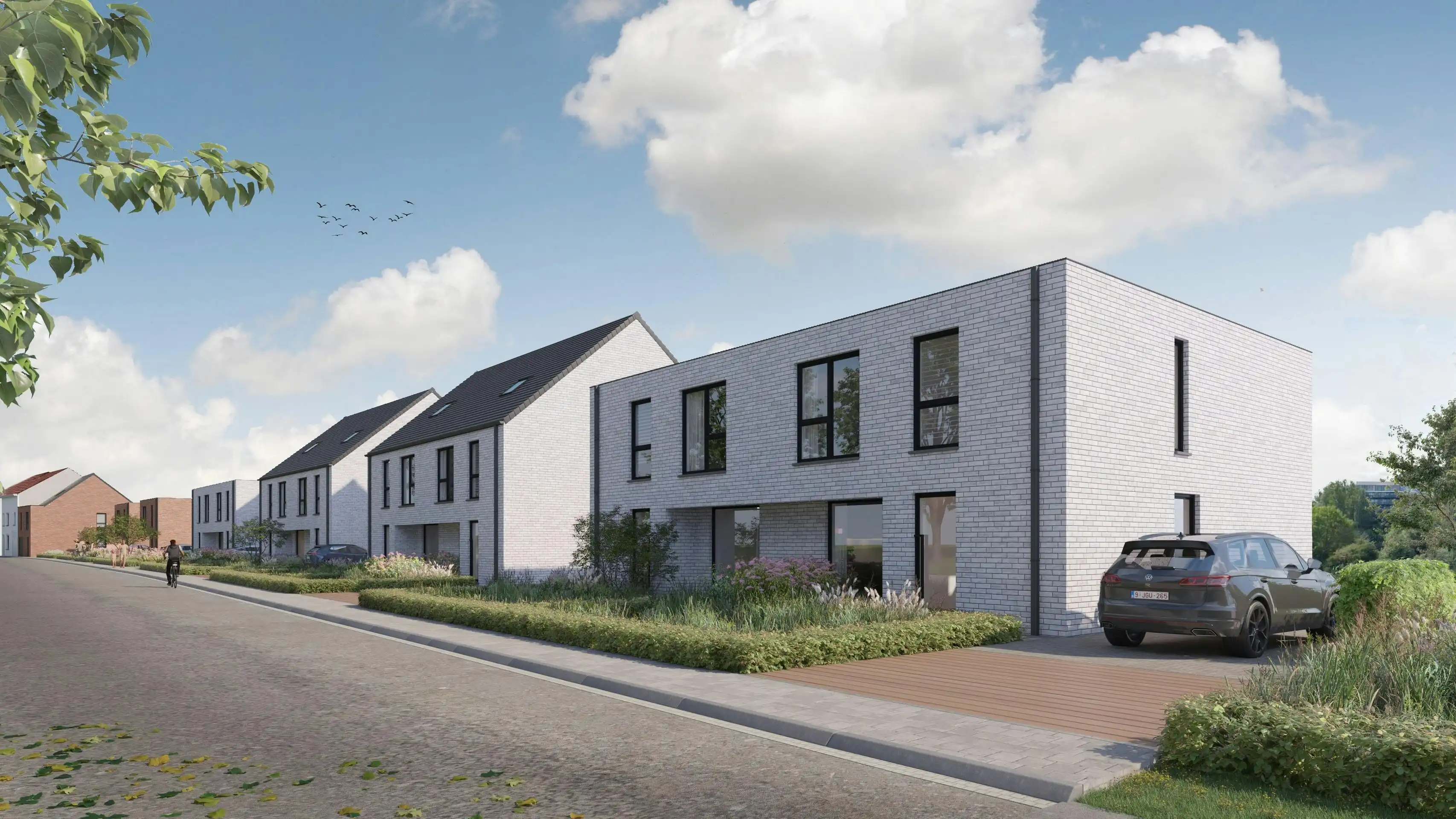 Halfopen nieuwbouwwoning in de Kleinenbergstraat te Zaventem foto {{pictureIndex}}